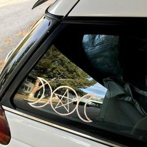 Triple Goddess Pentacle- Vinyl Decal